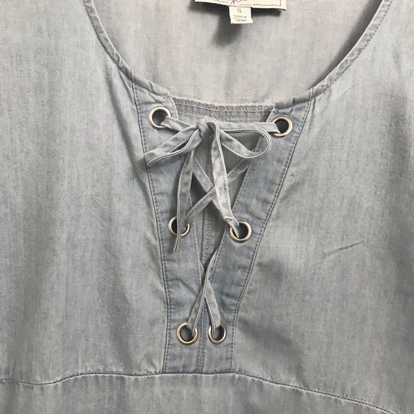LILY EDELMAN / Blue Chambray Dress Size S - Picture 7 of 11